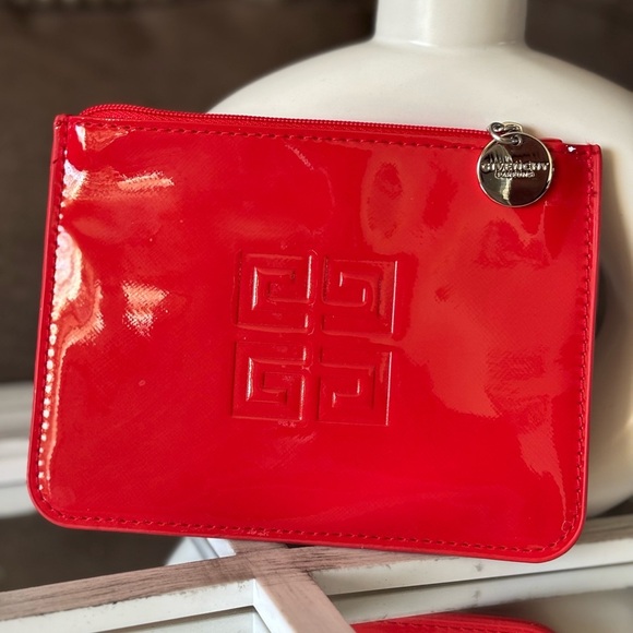 🆕 Givenchy Novelty Red Patent Leather Pouch.